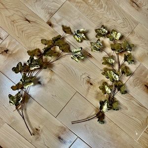 Retro Gold Leaves Wall Decor